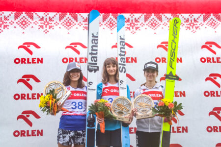 1. Ajda Košnjek, 2. Abigail Strate, 3. Nicole Konderla - FIS Cup Szczyrk 2022