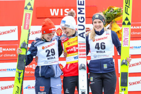 1. Eva Pinkelnig, 2. Katharina Althaus, 3. Frida Westman - WC Wisła 2022