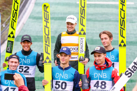1. Sondre Ringen, 2. Ren Nikaido, 3. Kristoffer Eriksen Sundal, 4. Anders Fannemel, 5. Fredrik Villumstad, 6. Klemens Murańka - sCoC Lillehammer 2022